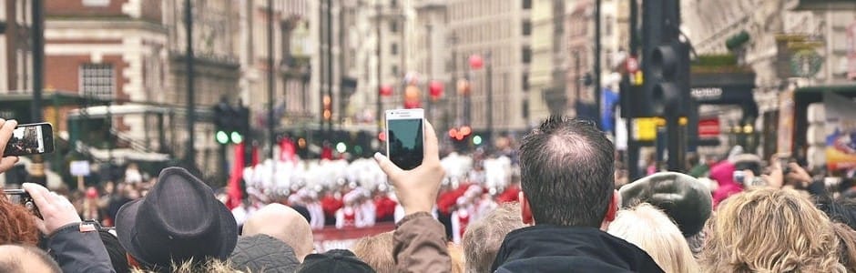 People on a street event