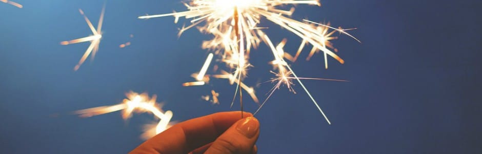 Burning sparkler stick